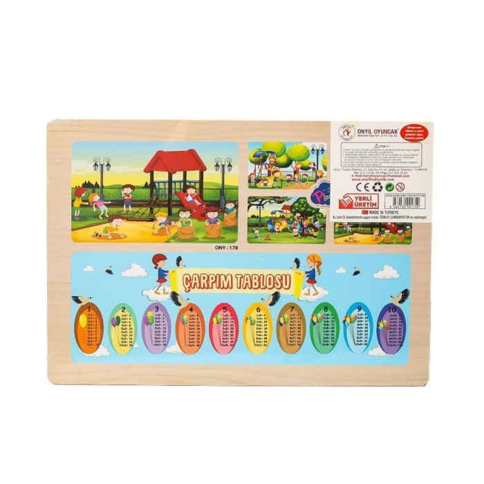 NessiWorld ONY-175-176-177-178 AHŞAP EĞİTİCİ PUZZLE OYUN PARKI