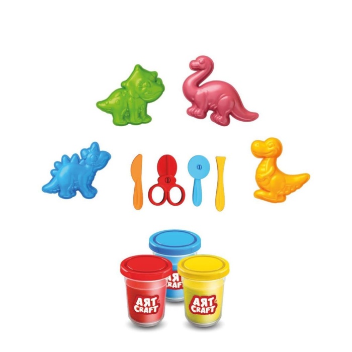 Nessiworld 03995 Art Craft 3D Dinozorlar Hamur Set 168 Gr -Fentoys