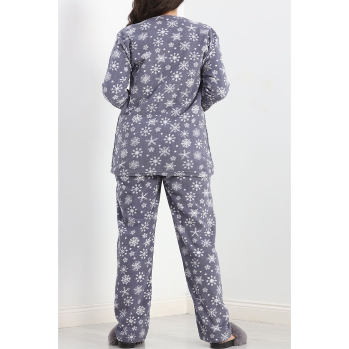 Battal Polar Pijama Takımı Füme