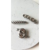 Metal düğüm toka 3 lü paket silver