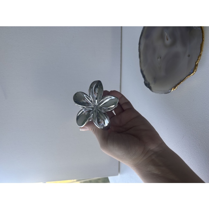 Lotus toka metalik gümüş renk