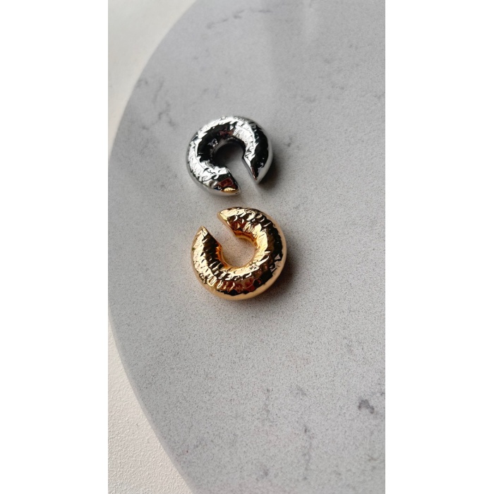 Earcuff kıkırdak küpe gümüş renk