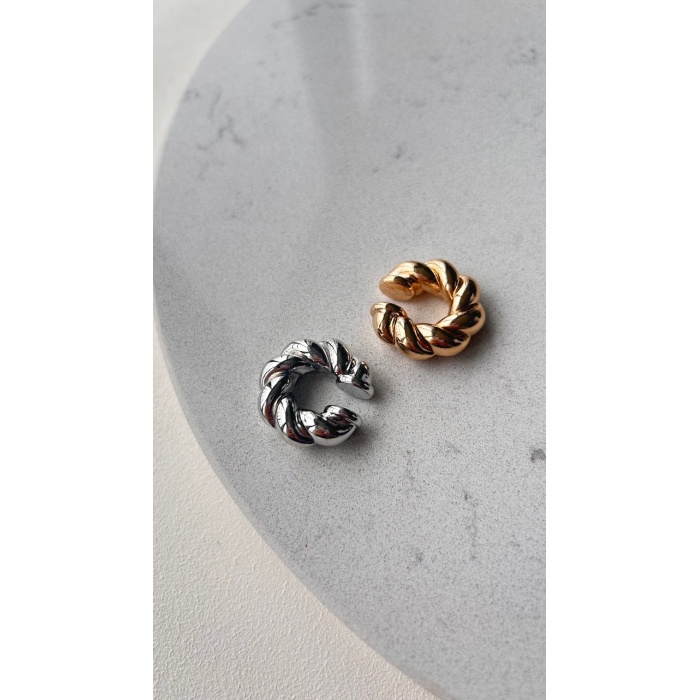 Earcuff kıkırdak küpe gold renk