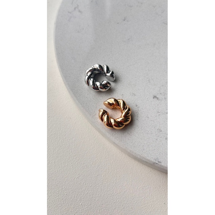 Earcuff kıkırdak küpe gümüş renk