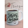 Baskılı Kupa Bardak Seramik Mug - Yılbaşı Merry Christmas