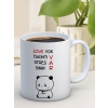 Baskılı Kupa Bardak Seramik Mug - Love yok, takıntı var, stres var, sinir var.