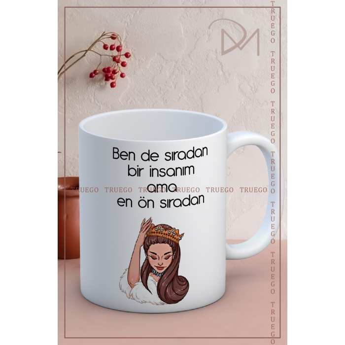 Baskılı Kupa Bardak Seramik Mug - Ben de Sıradan Bir İnsanım Ama