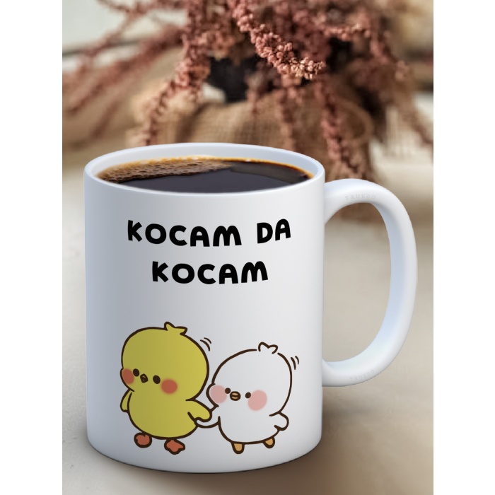 Baskılı Kupa Bardak Seramik Mug - Kocam da Kocam