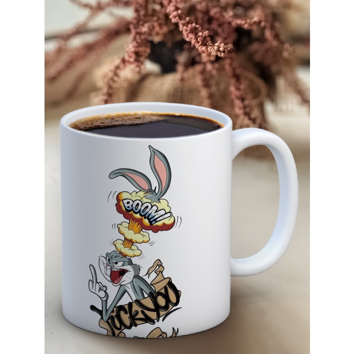 Baskılı Kupa Bardak Seramik Mug - Boom!