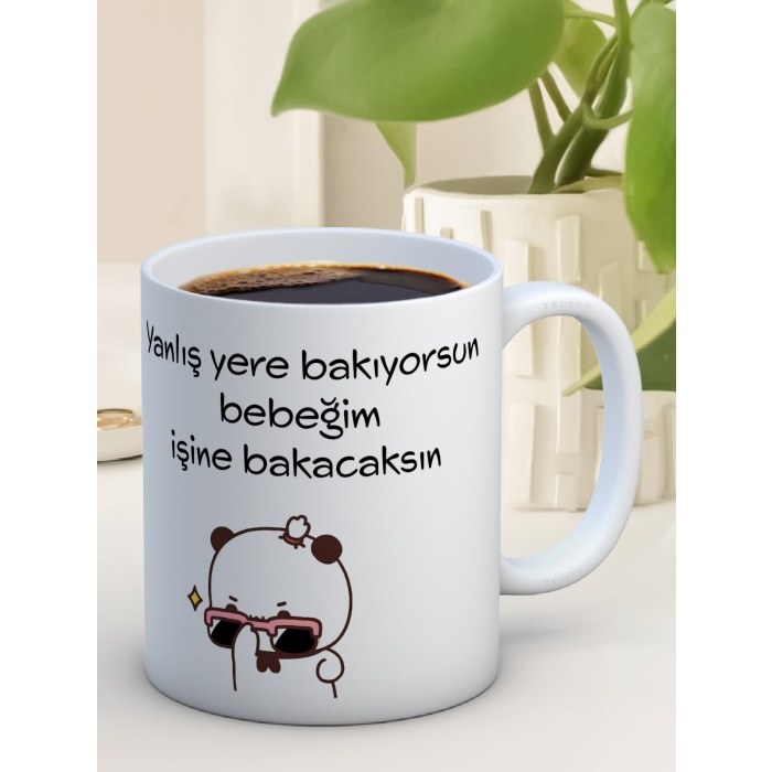 Baskılı Kupa Bardak Seramik Mug - İşine Bakacaksın