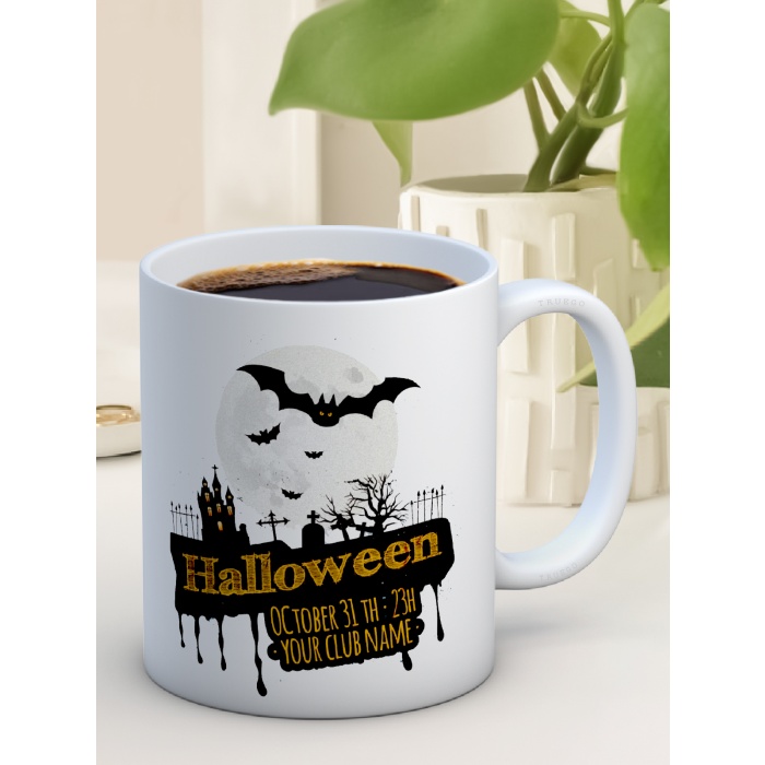 Baskılı Kupa Bardak Seramik Mug - Halloween