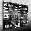 City Street Siyah Beyaz Poster Kanvas Tablo 50 x 70