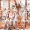 Live Love Poster Yağlıboya Kanvas Tablo 50 x 70