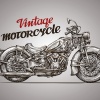 Vintage Motorcycle Poster Kanvas Tablo 50 x 70