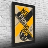 No Pain No Gain Sarı Siyah  Poster Kanvas Tablo 50 x 70