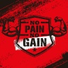 No Pain No Gain Poster Kanvas Tablo 50 x 70