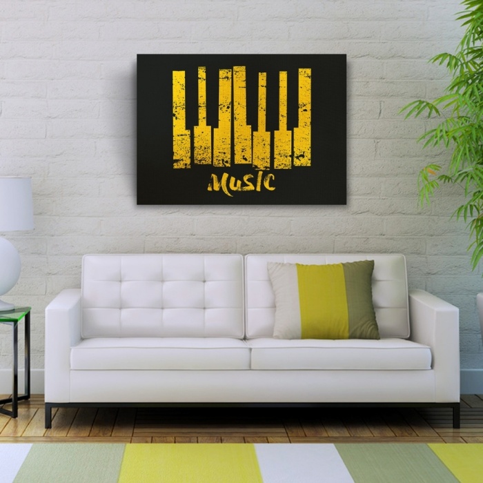 Music Piyano Tuşları Poster Kanvas Tablo 50 x 70