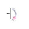 FerizZ 316L Çelik Zirkon Taşlı Pembe Toplu Piercing PRC-203