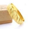 FerizZ Altın Kaplama Dalgalı Yan Çizgili 1.5 cm Bilezik BLZ-3077