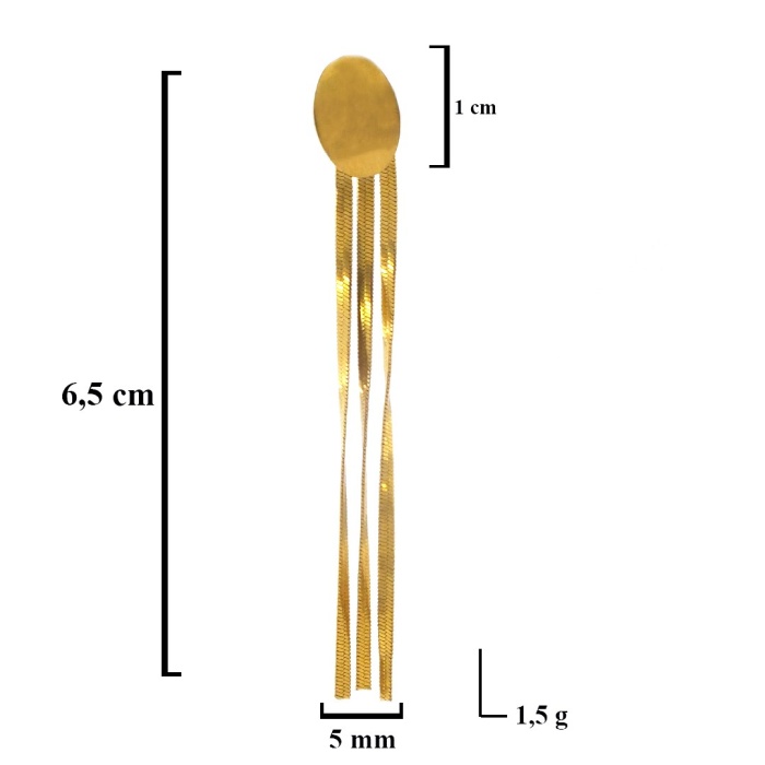 FerizZ Altın Kaplama İtalyan Model Sallantılı Küpe UNK-607