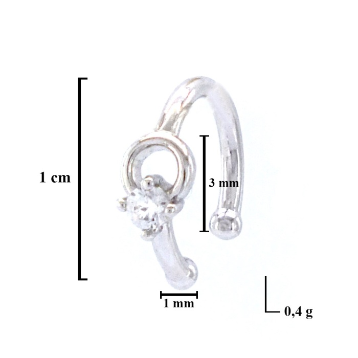 Altın Kaplama Zirkon Taşlı Çelik Ear Cuff Küpe Unk-732