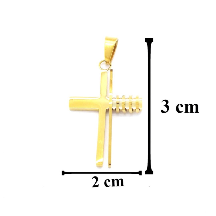 FerizZ Altın Kaplama Haç Model Kolye Ucu TGR-577