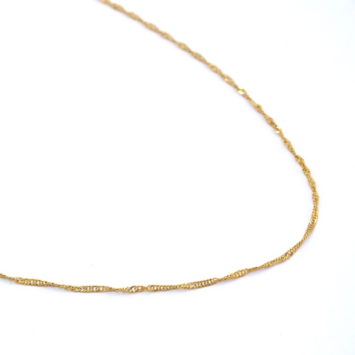 Altın Kaplama Singapur Zincir 45 cm  ZN-248