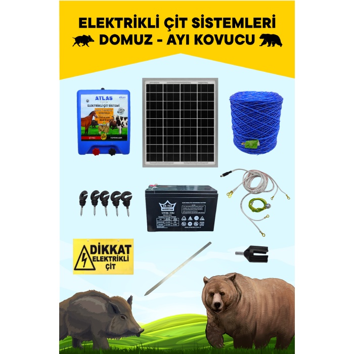 ATLAS EKONOMİK DOMUZ AYI KOVUCU 5 YIL GARANTİ 1500MT ÖMÜRLÜK ÜRÜN NO3