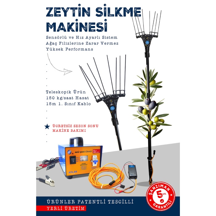 ATLAS ZEYTİN SİLKME MAKİNESİ DEVİR AYARLI 200 AMPER AKÜ ŞARJ CİHAZI