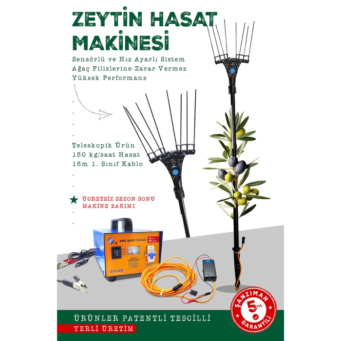 ATLAS PRO ZEYTİN HASAT MAKİNESİ DEVİR AYARLI 90 AMPER AKÜ ŞARJ CİHAZI