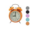 TWIN BELL ALARM CLOCK ENF-197-A ( BÜYÜK & SADE KADRAN ) ( METAL KASA ) MASA ÇALAR SAAT*60