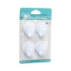 QLUX L-00734 STYLE COLLECTION ( 4PCS ) YAPIŞKANLI BEYAZ PLASTİK ASKI (BRKT-017344)*80