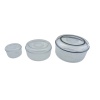 (    ) CRYSTAL WARE F-402 ( 3PCS SET ) ( YUVARLAK & 4750ML ) SAKLAMA KABI ( MİKA & KRİSTAL PLASTİK )*12=K