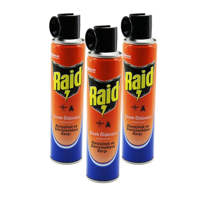 RAİD ( KLASİK ) K.SİNEK & S.SİNEK ÖLDÜRÜCÜ & SAVAR İLAÇ ( SPREY & 300ML )*12X4