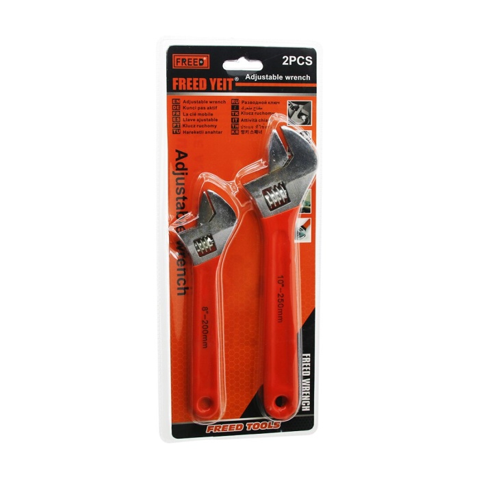 FREED TOOLS YEIT BGC-7 ( 2PCS SET ) ( 8-200MM - 10-250MM ) KURBAĞACIK ANAHTAR SETİ*48