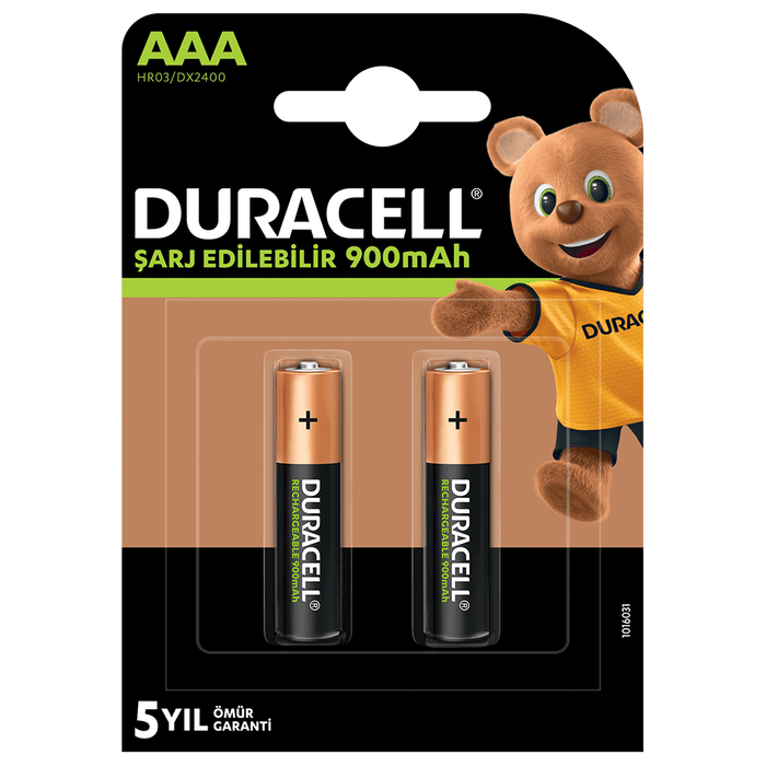 Duracell 900 Mah Şarjlı İnce Pil 2li