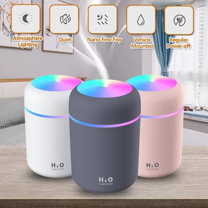 H2O Humidifier 300 ml Ulrasonik Hava Nemlendirici Buhar Makinesi