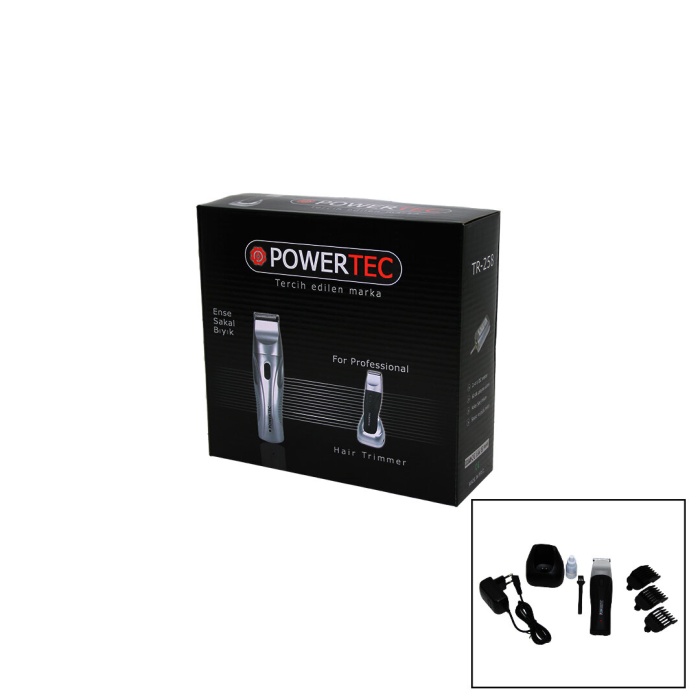 POWERTEC TR-258 ENSE SAKAL BIYIK SAÇ KESME TRAŞ MAKİNESİ*20