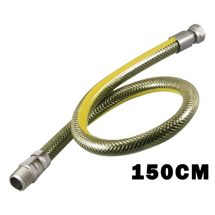 TURCONN EN-14800 ( 150CM  ) ( GAS -DN12-316LC1 ) FLEX DOĞALGAZ HORTUMU ÇELİK ÖRGÜLÜ*25