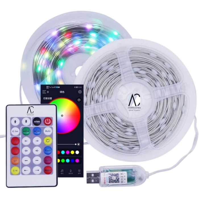 Rgb Şerit Led Usb Kumandalı 10 Metre App Kontrol App Kontrol