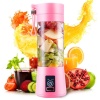 Portatif Taşınabilir El Blender 380 Ml Usb Şarjlı Pembe (4767)