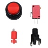 ATARİ BUTONU 12V LEDLİ KAFA ÇAPI 24MM DELİK ÇAPI 24MM IC-180J-1 (4767)