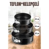 Turk 3 Boy Kelepçeli Kek Kalıbı 24-26-28 Cm Teflon