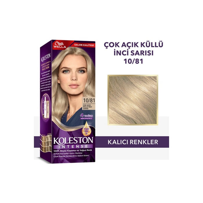 Koleston Intense Saç Boyası 10/81 Çok Açık Küllü İnci Sarısı - Salon Kalitesi