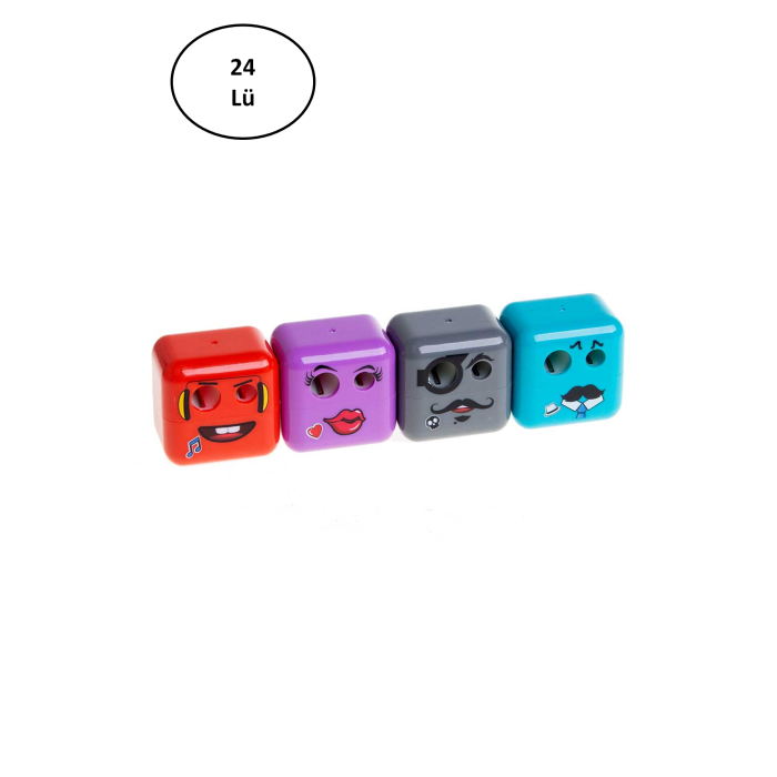 Adel Cubies Emoji Kalemtraş 24lü