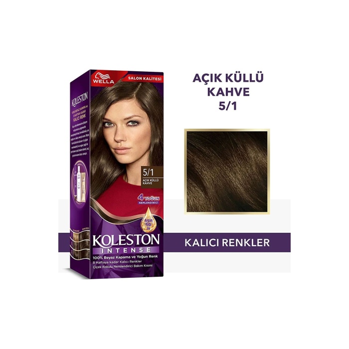 Koleston Intense Saç Boyası 5/1 Ekstra Küllü Kahve - Salon Kalitesi