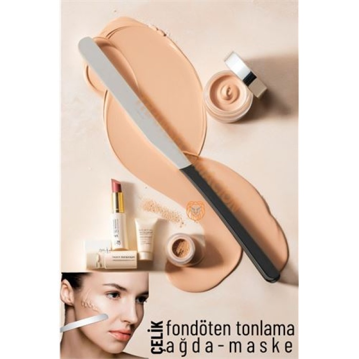 Turk Maske Sıvı Fondöten Tonlama Spatulası Çelik