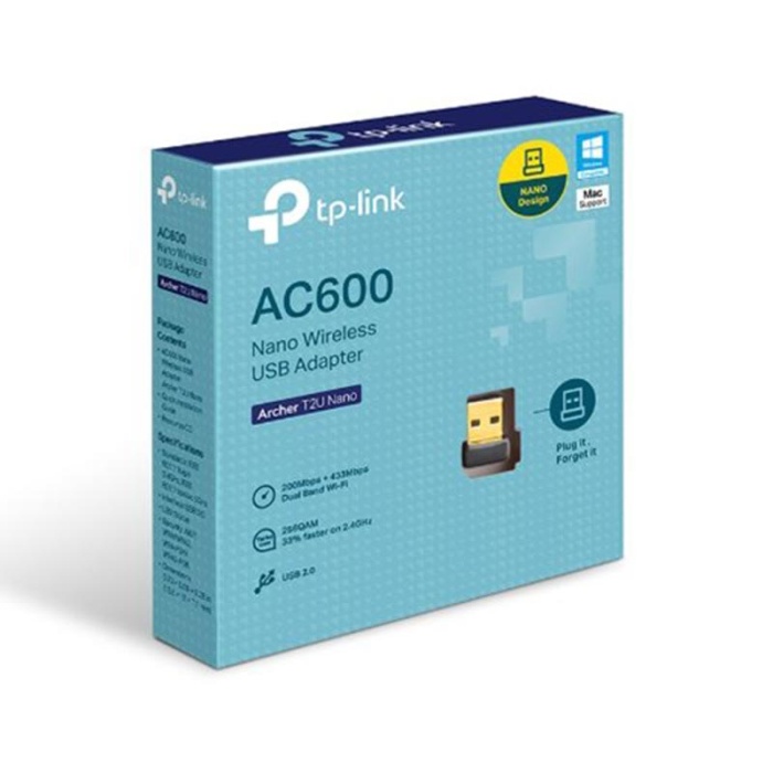 TP-LINK ARCHER T2U NANO AC600 600 MBPS USB WIRELESS ADAPTÖR (4767)