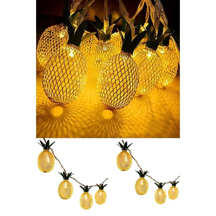 Dekoratif Pilli Pineapple Ananas Pilli Şerit Led Işık (1 Metre) (4767)