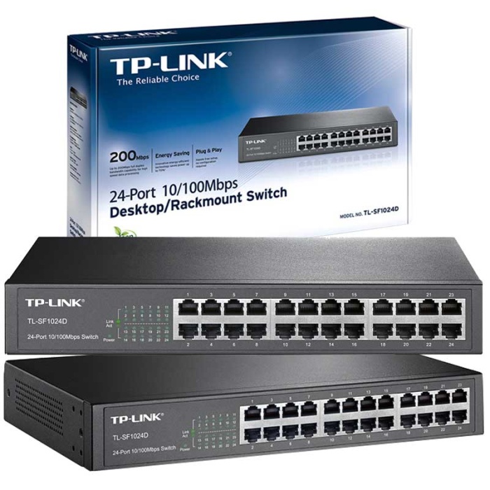 TP-LINK TL-SF1024D 24 PORT 10/100 MBPS SWITCH (4767)